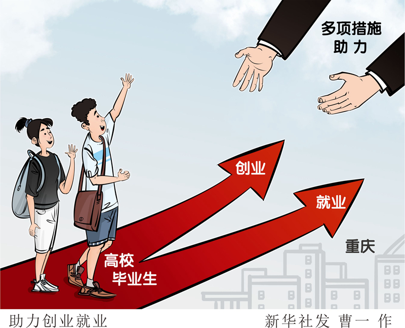 漫画：助力创业就业