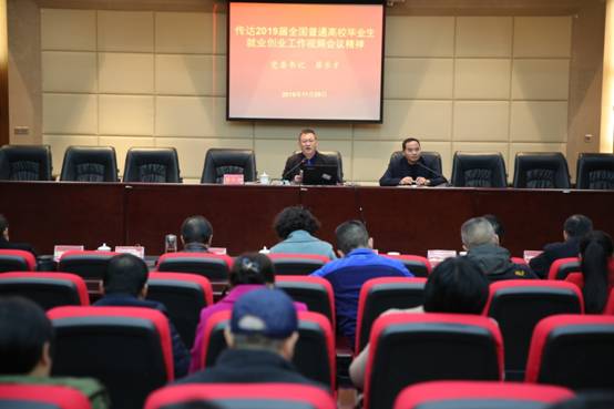 宜宾学院学习2019届全国普通高校毕业生就业创业工作网络视频会议