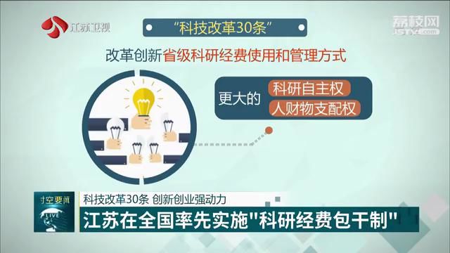科技改革30条 创新创业强动力 江苏在全国率先实施“科研经费包干