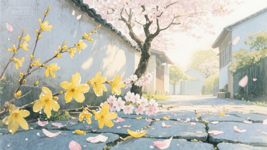 花影流转：时光里绽放的温柔诗行