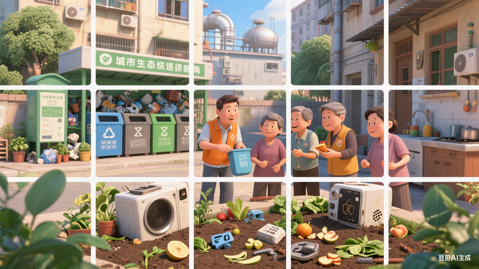 流转的绿意：循环经济编织的万物共生之诗