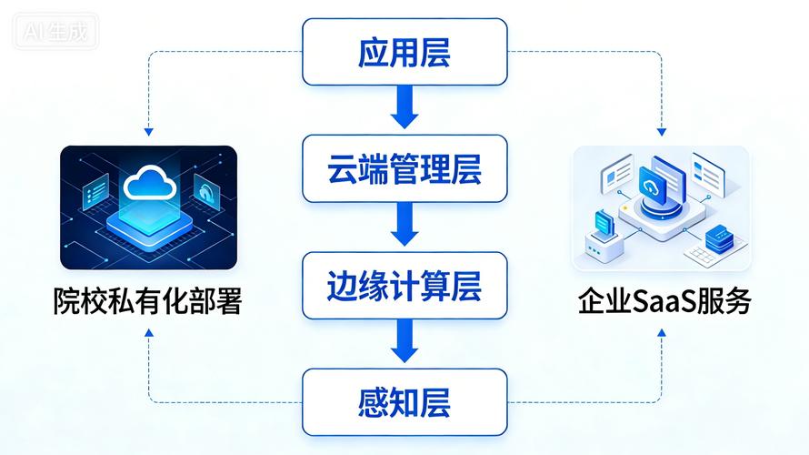 工业雾计算架构层级示意图 边缘节点与云端协同