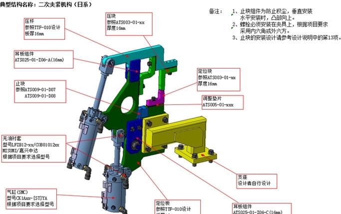 柔性快换工装夹具基础板与子板结构图