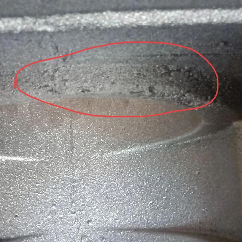 铸钢件缩松缺陷剖切面实物照片