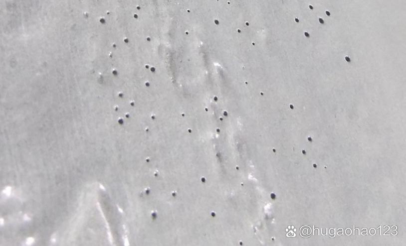 粉末涂层缺陷针孔放大图