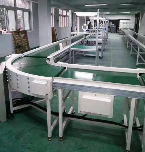 单元化生产U型线单件流实拍图_物料手递手传递