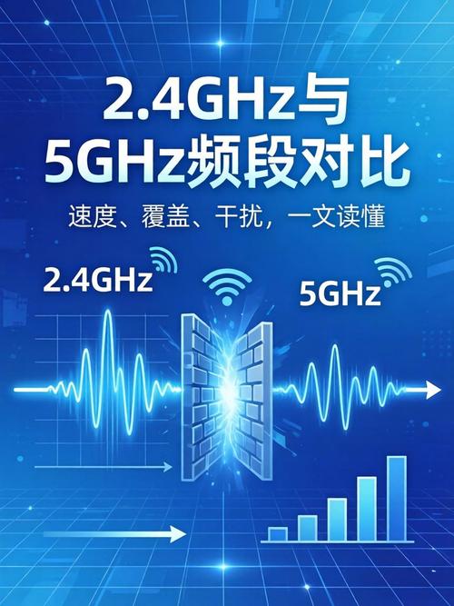 2.4GHz 5GHz 6GHz 频谱干扰对比示意图