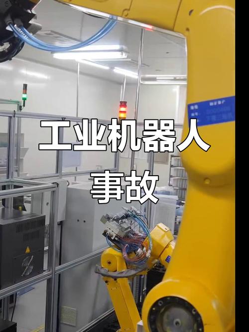 汽车零部件厂工业机器人撞机事故现场