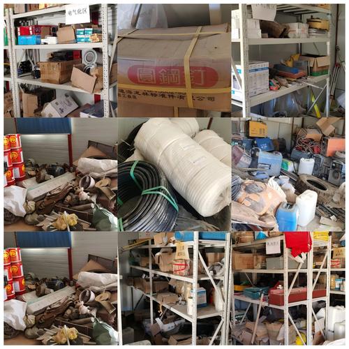 工厂仓库物料混乱堆放现场实拍