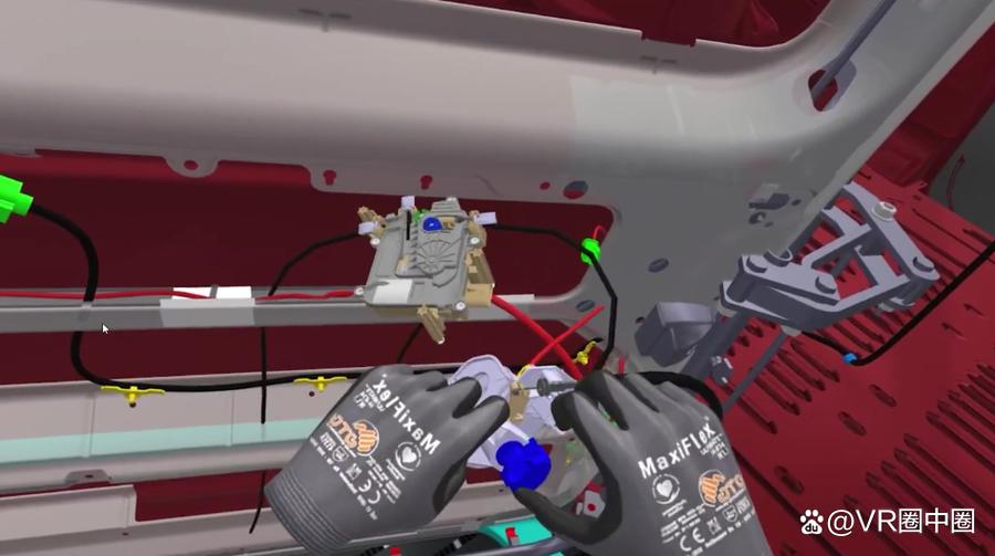 工业级VR维修培训操作台力反馈手套实景