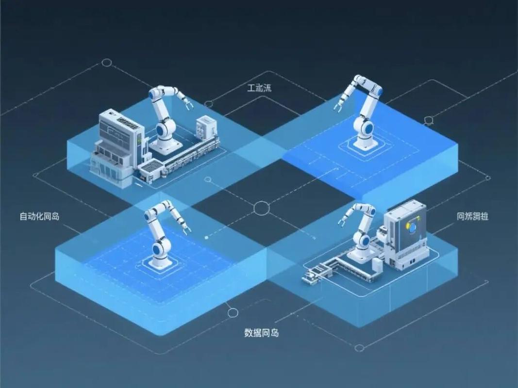 智能制造工厂数据孤岛示意图