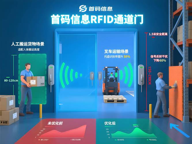 工业超高频RFID读写器天线在物流通道的安装调试图